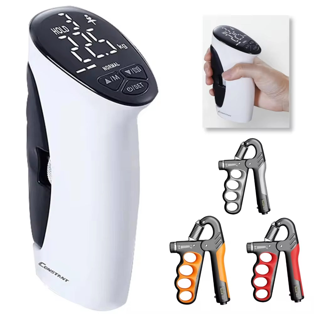 LED Digital Hand Grip Strength Tester | Electronic Power Trainer & Fitness Dynamometer for Strength Measurement and Hand Exercise