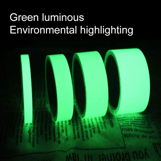 Glow in the Dark Luminous Tape | Self-Adhesive Safety & Decorative Tape for Home, Stage, & Walkways – Night Vision Glow, Green PVC