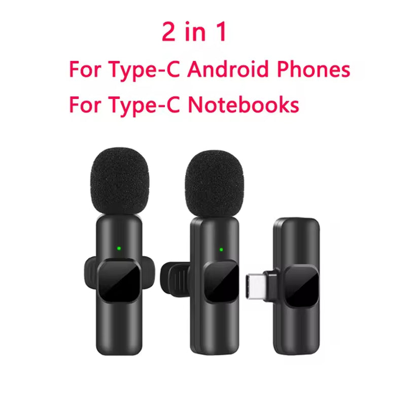 Wireless Lavalier Microphone – Portable Mini Mic for iPhone & Android, Noise Reduction, Live Streaming, Gaming & Video Recording