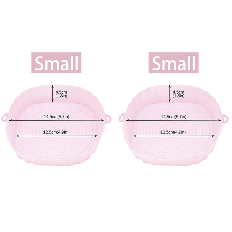 Reusable Air Fryer Silicone Pot | Non-Stick Baking Tray & Basket for Oven, Pizza, Fried Chicken & Grilling