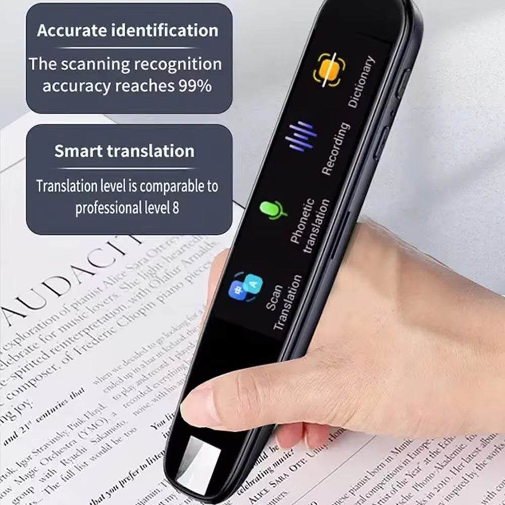 Smart Translation Pen – 123-Language Scanner & Offline Translator for Teachers & Students | Instant Speech, Text, & Photo Translation