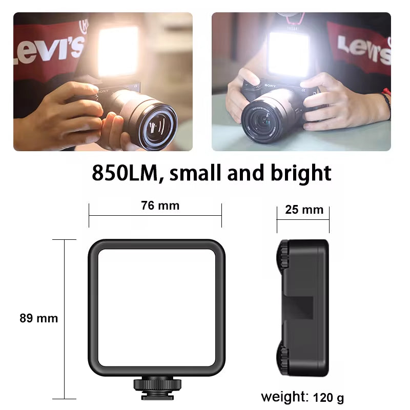 VL81 LED Video Light | 3200-5600K Adjustable Mini Vlog Fill Light – 3000mAh Rechargeable Panel for Photography & Video