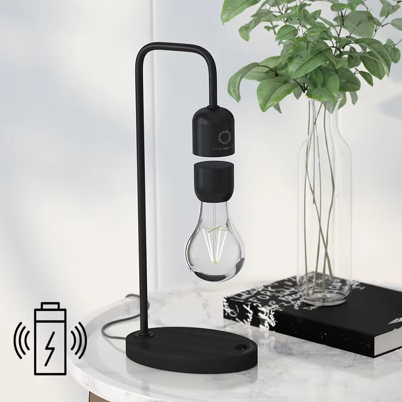 Magnetic Levitating LED Light Bulb | Floating Wireless Desk Lamp & Charger – Unique Home & Office Décor