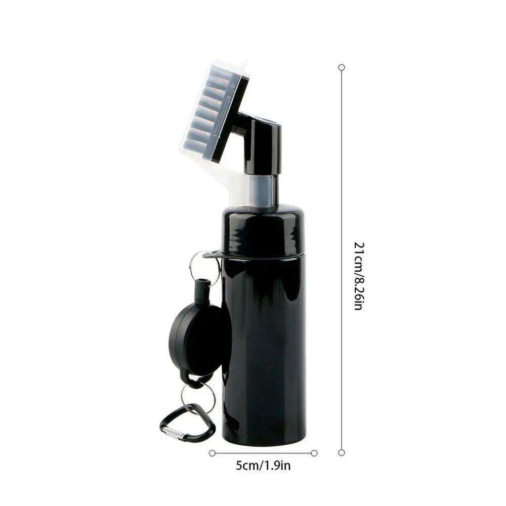 Golf Club Cleaning Brush with Press-Type Water Dispenser | Portable Golf Club Groove Cleaner with Retractable Lanyard