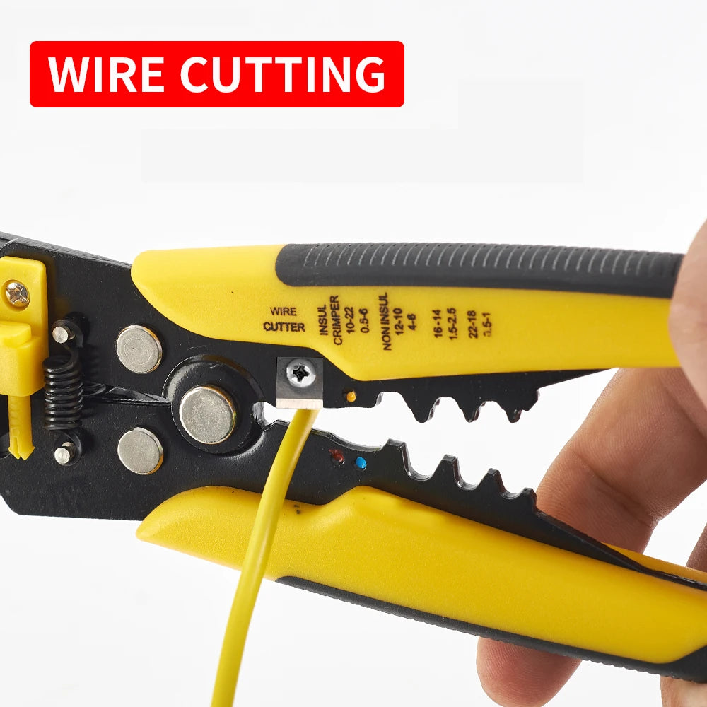 Adjustable Automatic Wire Stripper & Crimper | Multifunctional Cable Cutter & Terminal Crimping Pliers