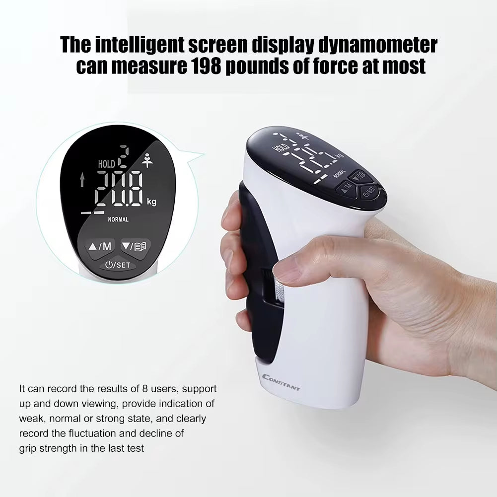 LED Digital Hand Grip Strength Tester | Electronic Power Trainer & Fitness Dynamometer for Strength Measurement and Hand Exercise