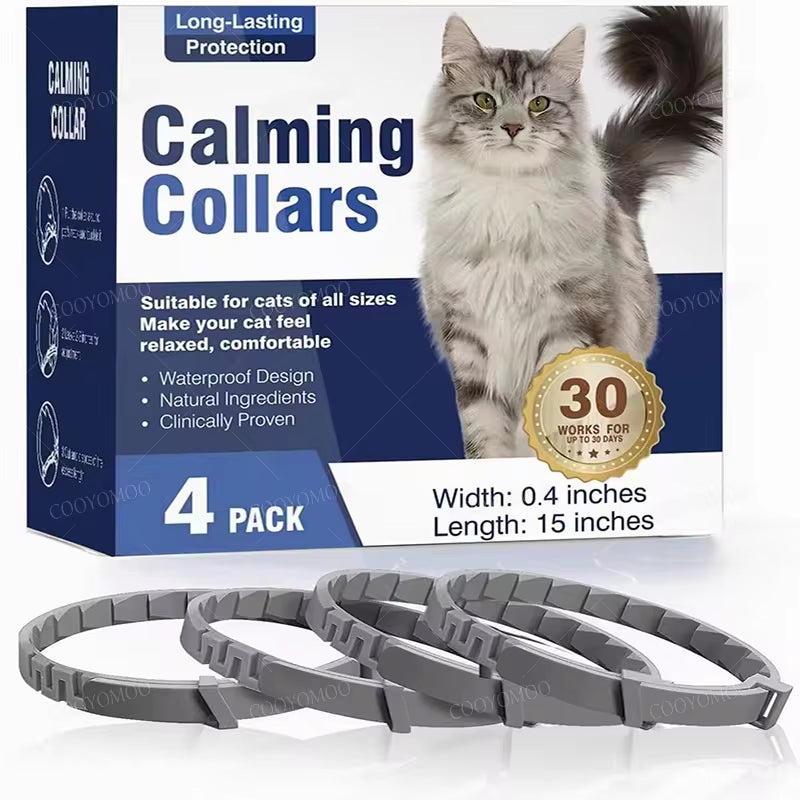 3/4 Pack Dogs Calming Pheromone Collars | Relieve Anxiety for Pets | Adjustable Comfortable Collar for Puppy, Kitten, Large Dogs