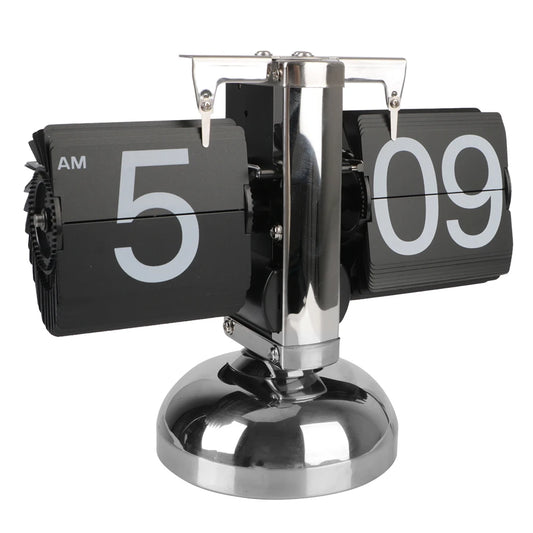 Retro Auto-Flip Digital Clock – Quartz Operated, Stylish Home Decor with Internal Gear Mechanism