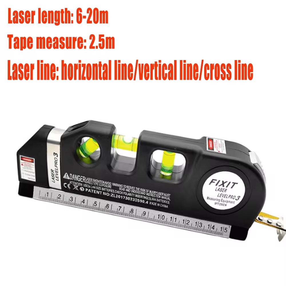 3-in-1 Laser Tape Measure | High-Precision Digital Laser Distance Rangefinder with Infrared and Cross Marking Line