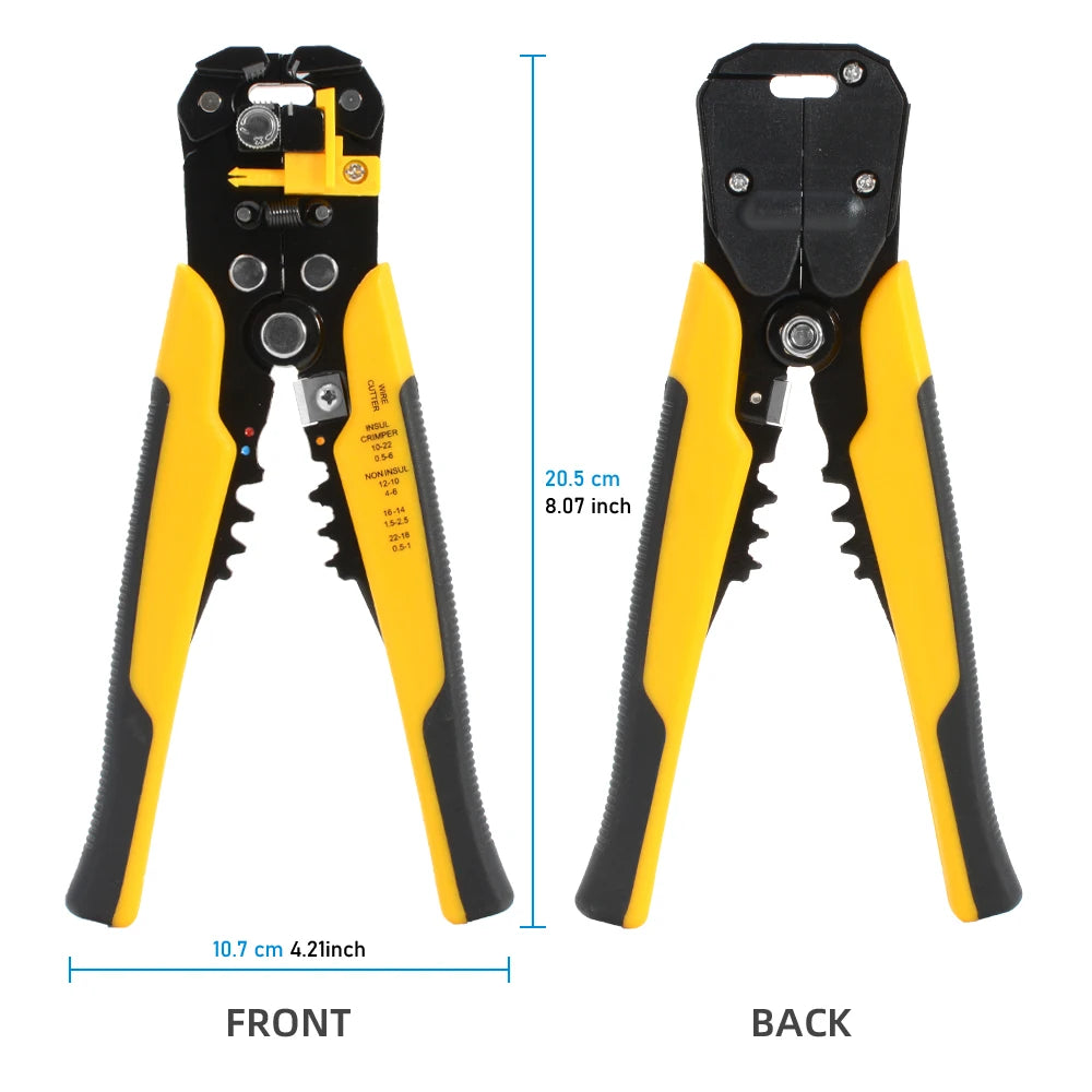 Adjustable Automatic Wire Stripper & Crimper | Multifunctional Cable Cutter & Terminal Crimping Pliers