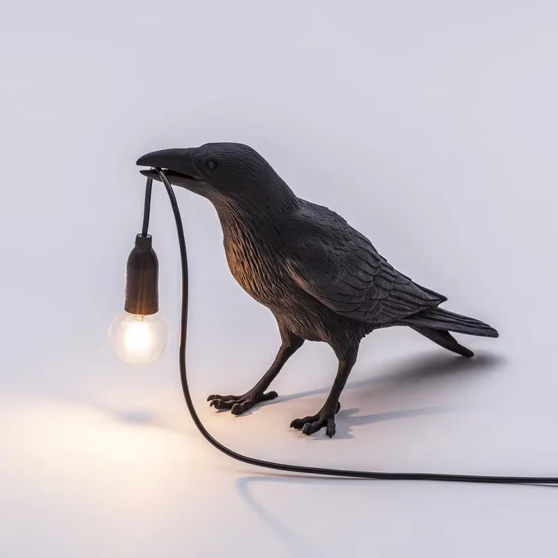 Modern Lucky Bird Table Lamp | Creative Resin Animal Light for Bedroom, Living Room & Home Decor | LED E12 Lighting Fixture