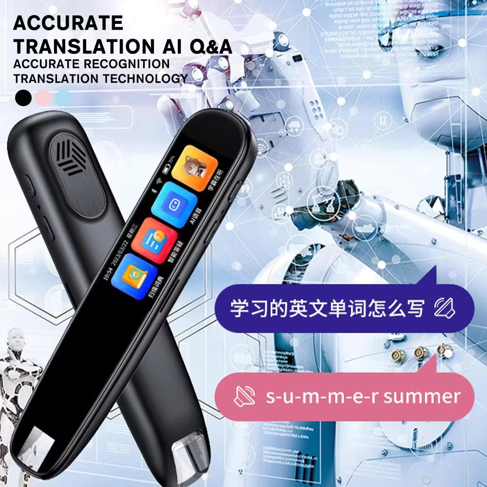 Smart Translation Pen – 123-Language Scanner & Offline Translator for Teachers & Students | Instant Speech, Text, & Photo Translation