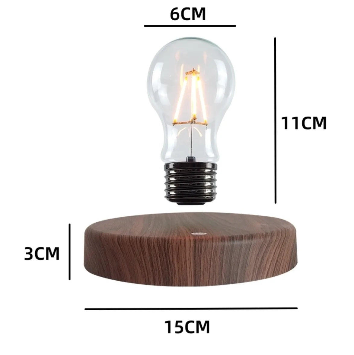 Magnetic Levitation Floating Lamp – Creative LED Bulb with 360° Rotation, Warm White Light, Home & Office Desk Decoration