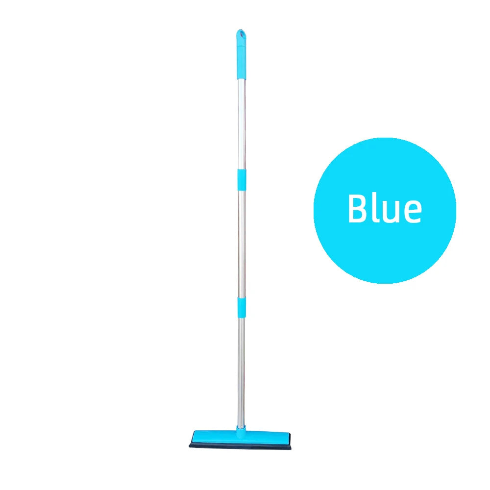 Pet Hair Rubber Broom & Floor Brush | Silicone Dog Hair Remover with Built-in Squeegee for Carpet, Furniture & Floor Cleaning